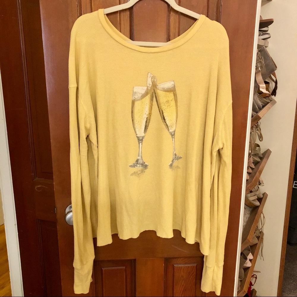 Wildfox Champagne Cheers Oversized Sweater